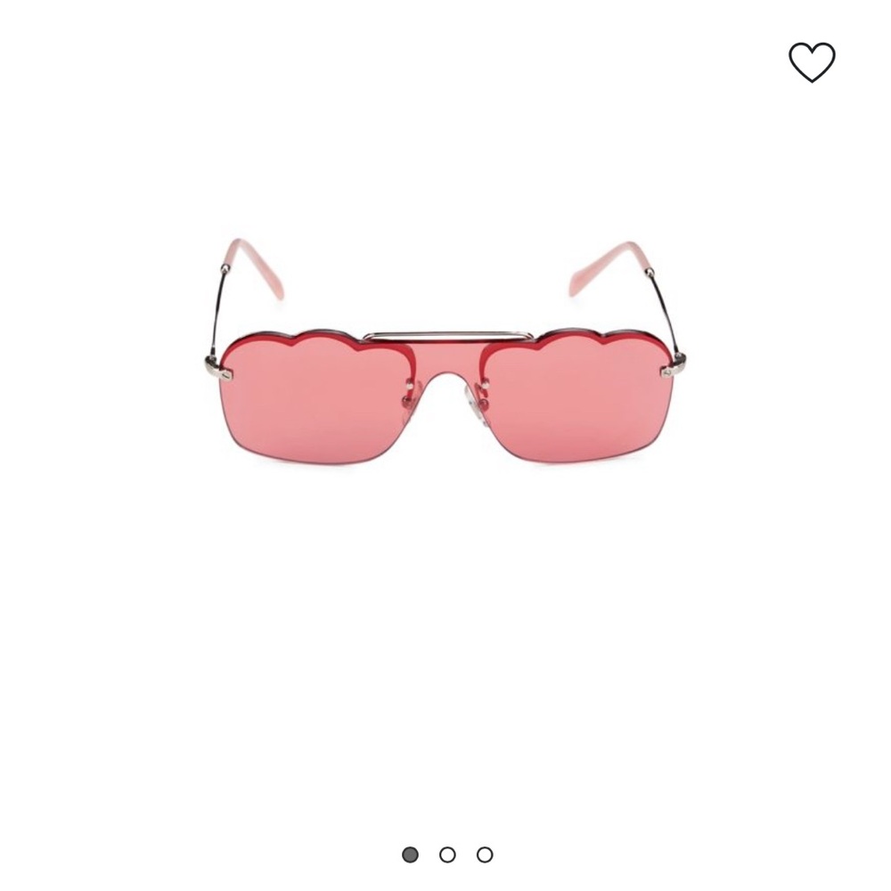Pink MIU MIU 60MM Cloud Cloud-Shaped Aviator Sunglasses